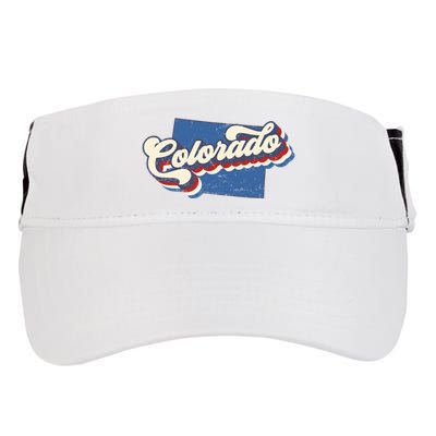 State Of Colorado Retro Logo Adult Drive Performance Visor
