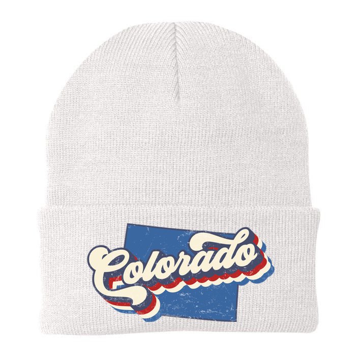 State Of Colorado Retro Logo Knit Cap Winter Beanie