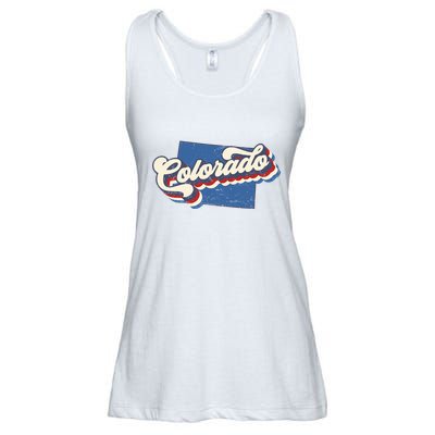 State Of Colorado Retro Logo Ladies Essential Flowy Tank