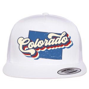 State Of Colorado Retro Logo Flat Bill Trucker Hat