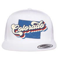 State Of Colorado Retro Logo Flat Bill Trucker Hat