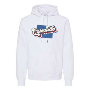 State Of Colorado Retro Logo Premium Hoodie