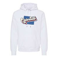 State Of Colorado Retro Logo Premium Hoodie