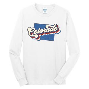 State Of Colorado Retro Logo Tall Long Sleeve T-Shirt