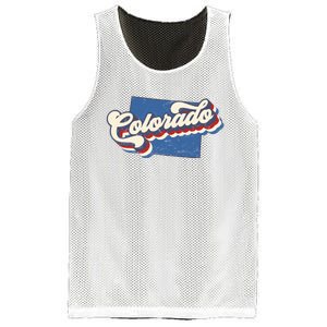 State Of Colorado Retro Logo Mesh Reversible Basketball Jersey Tank