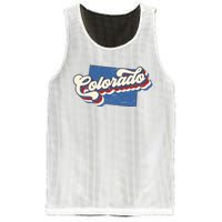 State Of Colorado Retro Logo Mesh Reversible Basketball Jersey Tank