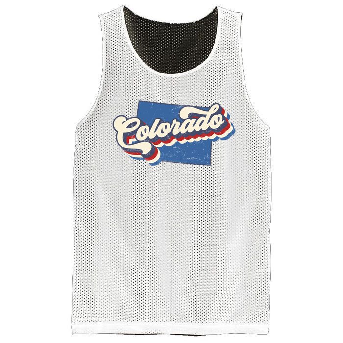 State Of Colorado Retro Logo Mesh Reversible Basketball Jersey Tank