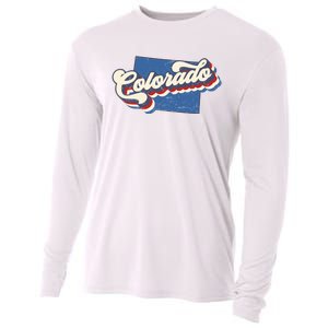 State Of Colorado Retro Logo Cooling Performance Long Sleeve Crew