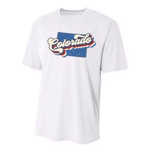 State Of Colorado Retro Logo Performance Sprint T-Shirt