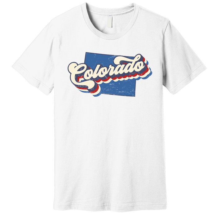 State Of Colorado Retro Logo Premium T-Shirt