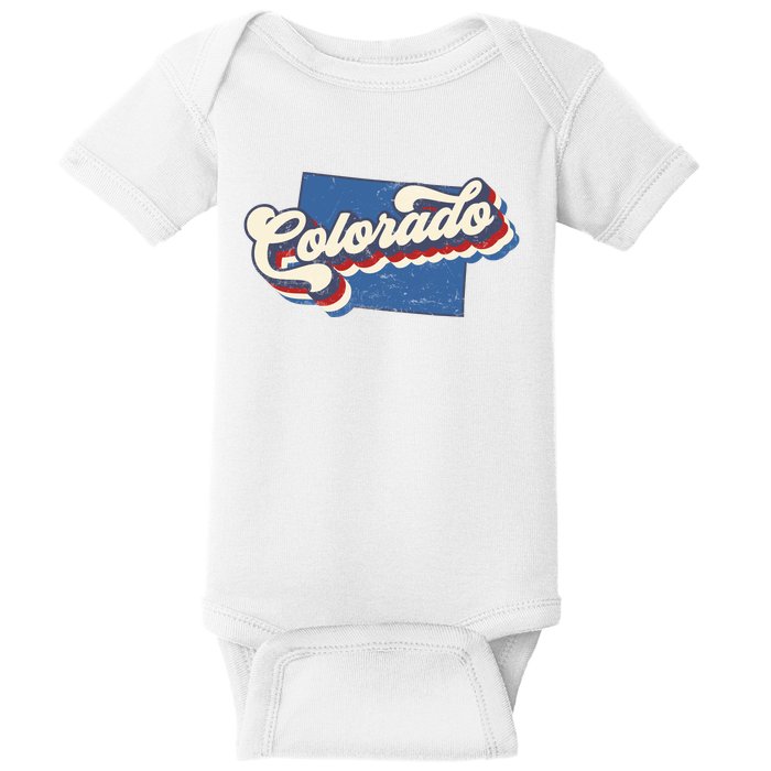 State Of Colorado Retro Logo Baby Bodysuit