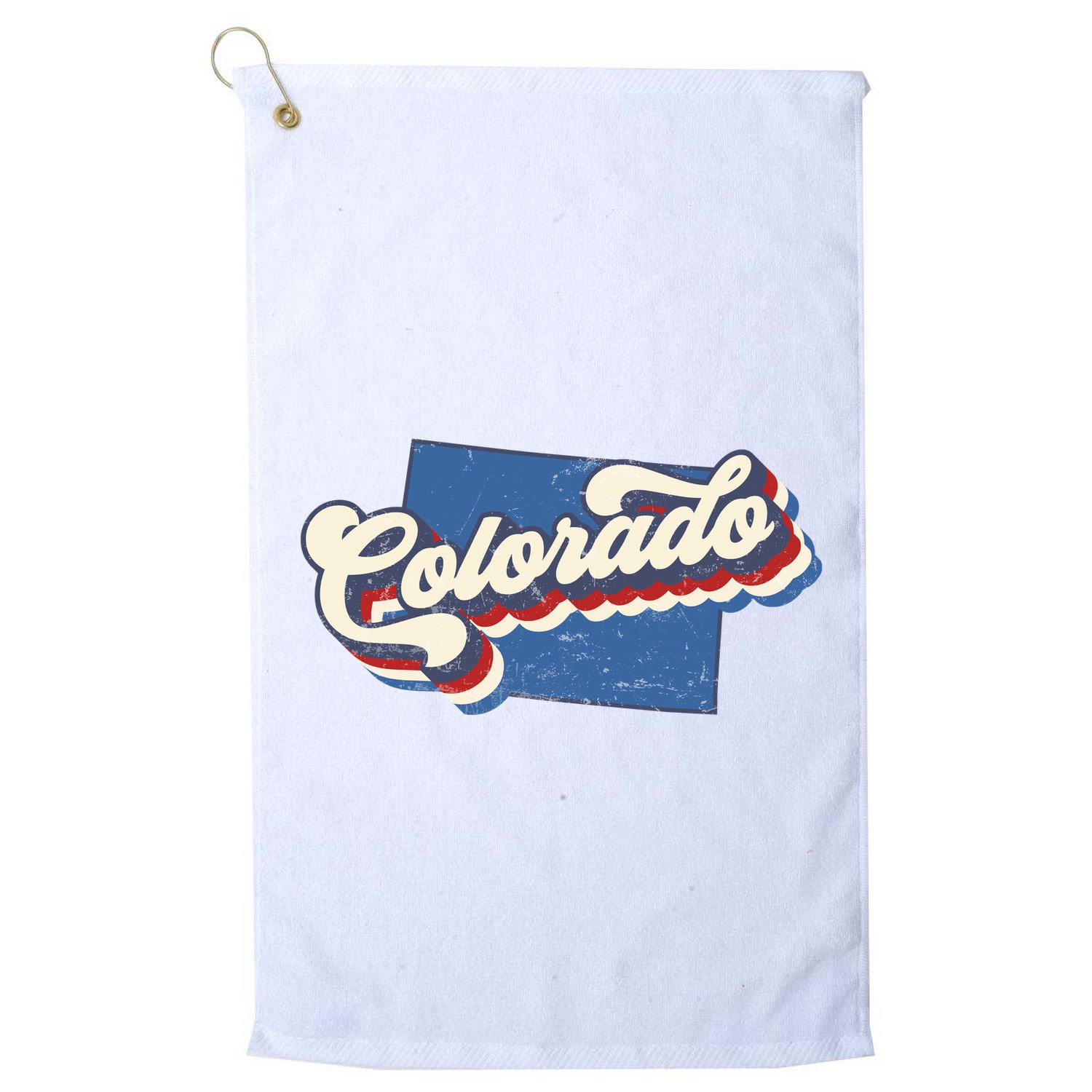 State Of Colorado Retro Logo Golf Towel