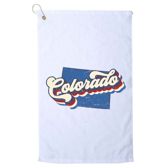 State Of Colorado Retro Logo Golf Towel