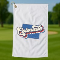 State Of Colorado Retro Logo Golf Towel