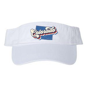 State Of Colorado Retro Logo Valucap Bio-Washed Visor