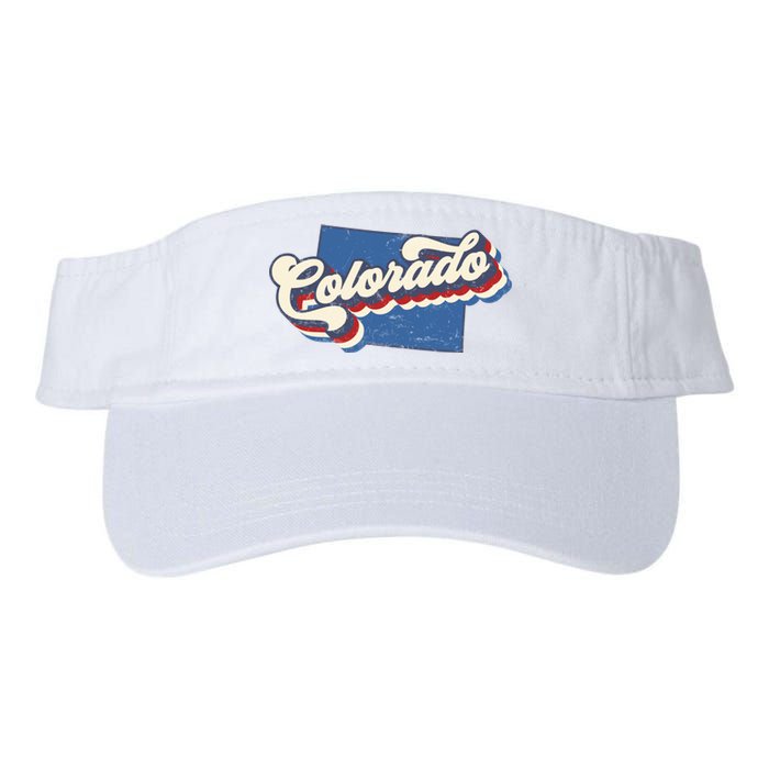 State Of Colorado Retro Logo Valucap Bio-Washed Visor