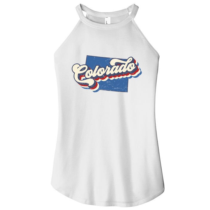 State Of Colorado Retro Logo Women's Perfect Tri Rocker Tank