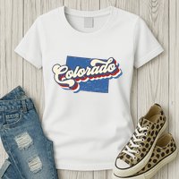 State Of Colorado Retro Logo Womens T-Shirt