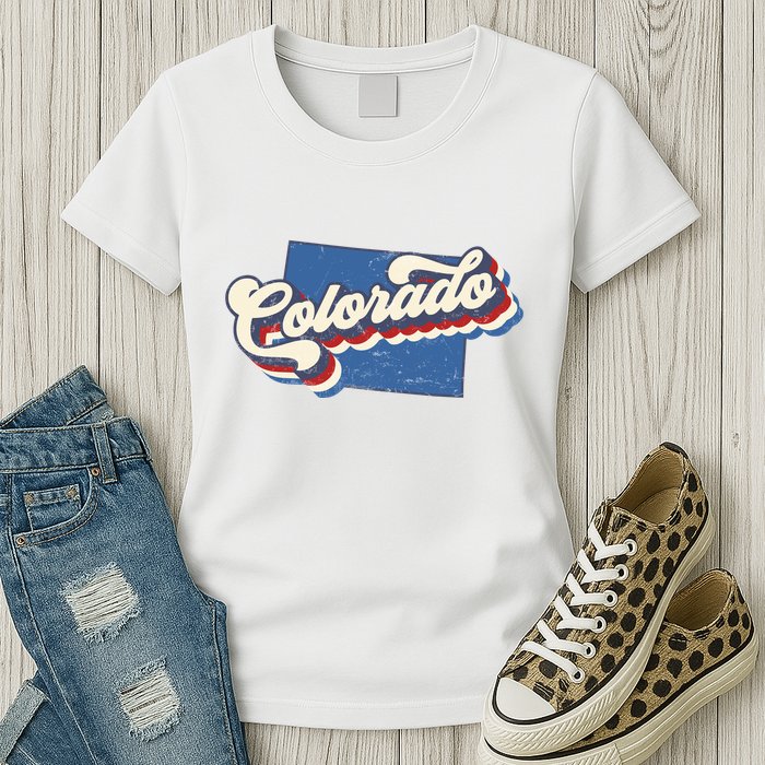 State Of Colorado Retro Logo Womens T-Shirt