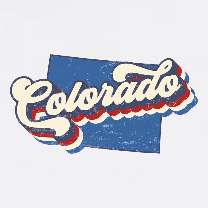 State Of Colorado Retro Logo Womens T-Shirt