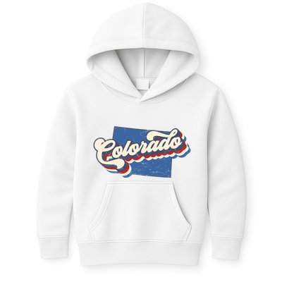 State Of Colorado Retro Logo Kids Hoodie