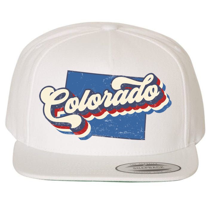 State Of Colorado Retro Logo Wool Snapback Cap