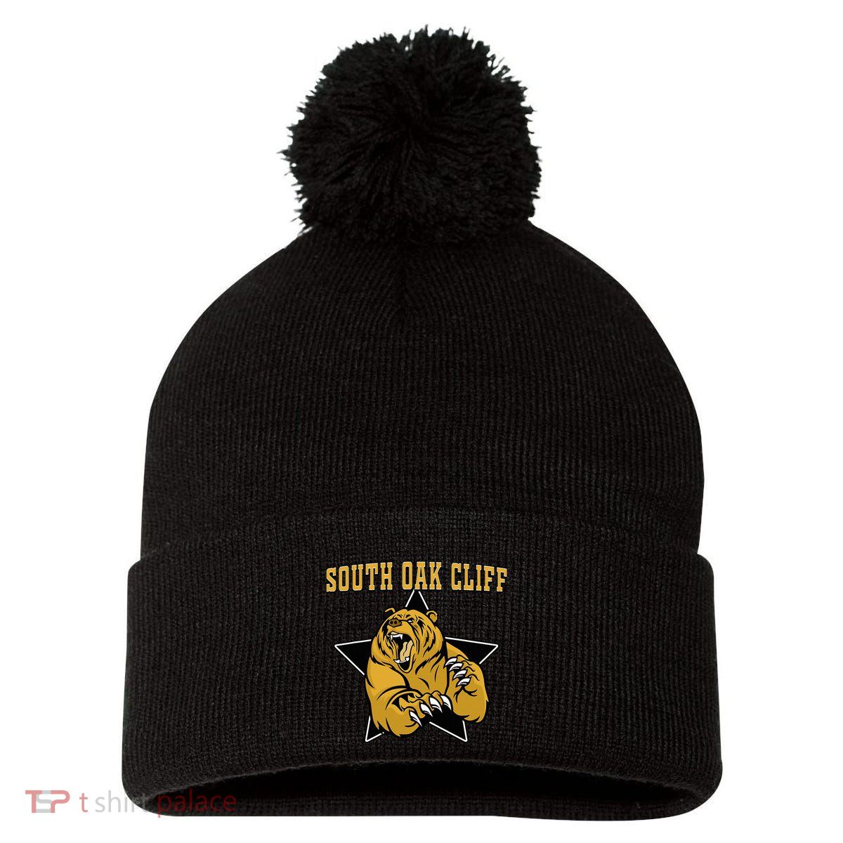 South Oak Cliff Bears High School Team Spirit Pom Pom 12in Knit Beanie