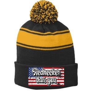 St Olaf Classic Style St Olaf Minnesota MN Stripe Pom Pom Beanie