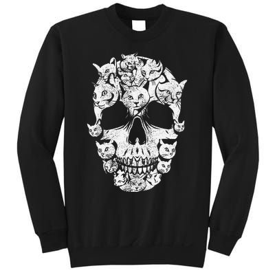 Skull of Cats Skeleton Kitten Funny Halloween Cat skull Sweatshirt