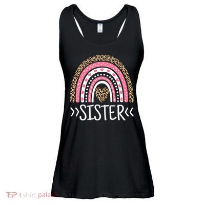 Sister Outfit Cute Sis Tee Rainbow Leopard Sister Ladies Essential Flowy Tank