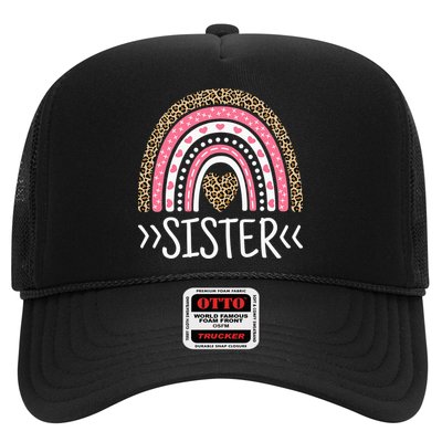 Sister Outfit Cute Sis Tee Rainbow Leopard Sister Trucker Hat