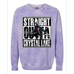 Straight Outta Crystal Lake Jason Voorhees Horror Halloween Colorblast Crewneck Sweatshirt