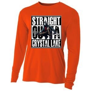 Straight Outta Crystal Lake Jason Voorhees Horror Halloween Cooling Performance Long Sleeve Crew