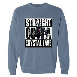 Straight Outta Crystal Lake Jason Voorhees Horror Halloween Garment-Dyed Sweatshirt