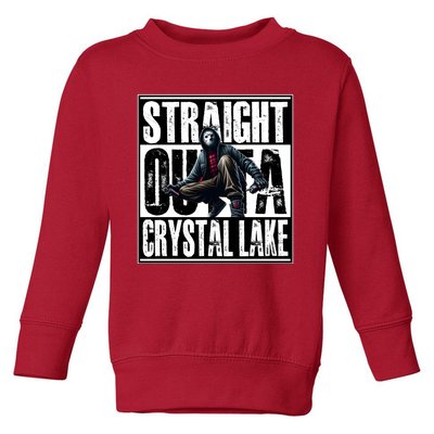 Straight Outta Crystal Lake Jason Voorhees Horror Halloween Toddler Sweatshirt