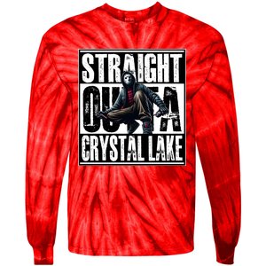 Straight Outta Crystal Lake Jason Voorhees Horror Halloween Tie-Dye Long Sleeve Shirt