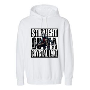 Straight Outta Crystal Lake Jason Voorhees Horror Halloween Garment-Dyed Fleece Hoodie