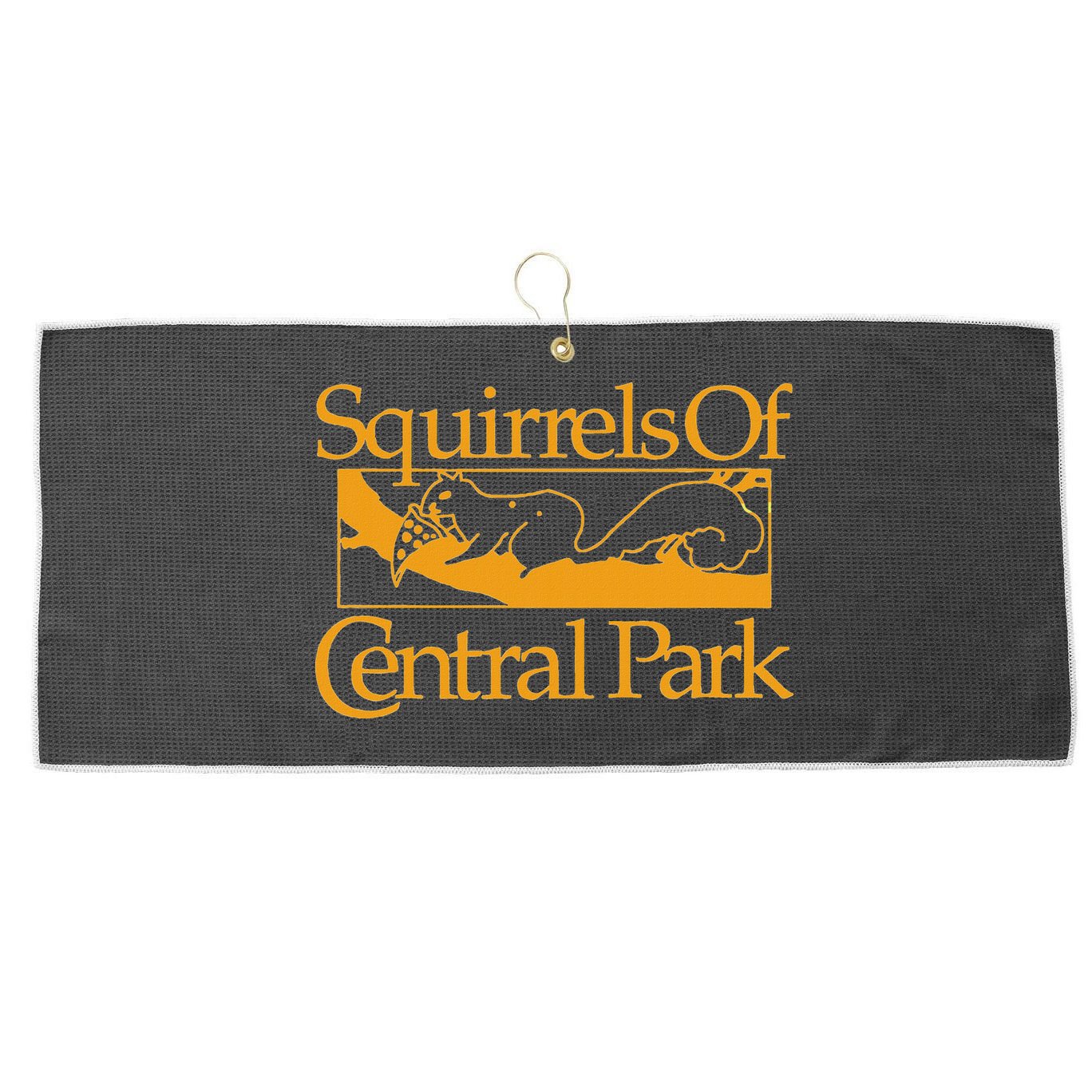 Squirrels Of Central Park Large Microfiber Waffle Golf Towel