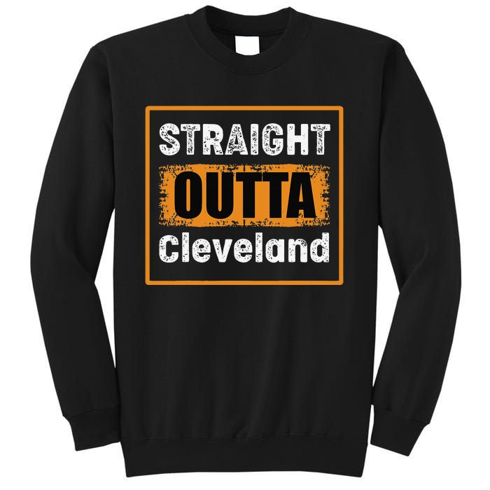 Straight Outta Cleveland Ohio USA Retro Distressed Vintage Sweatshirt