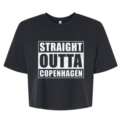 Straight Outta Copenhagen Denmark Copenhagen Bella+Canvas Jersey Crop Tee