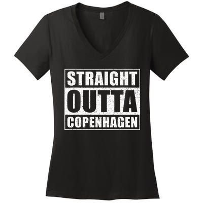 Straight Outta Copenhagen Denmark Copenhagen Women's V-Neck T-Shirt