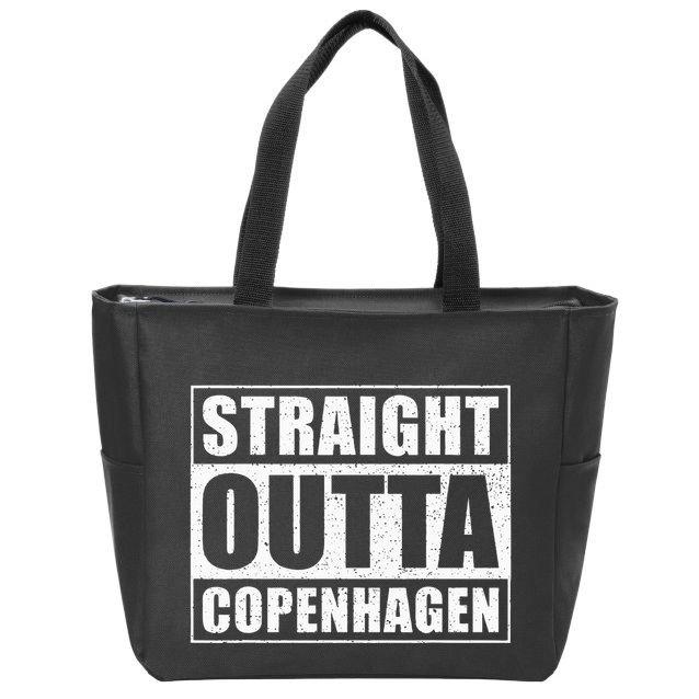 Straight Outta Copenhagen Denmark Copenhagen Zip Tote Bag