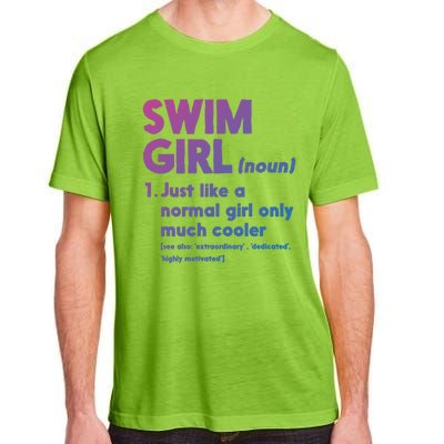 Swim Only Cooler Definition Swimmers Gift Adult ChromaSoft Performance T-Shirt