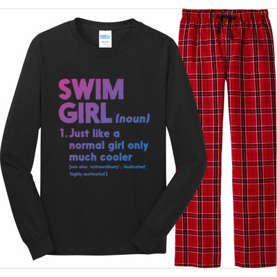 Swim Only Cooler Definition Swimmers Gift Long Sleeve Pajama Set