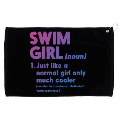 Swim Only Cooler Definition Swimmers Gift Grommeted Golf Towel