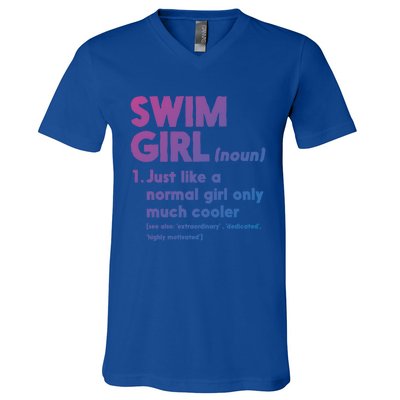 Swim Only Cooler Definition Swimmers Gift V-Neck T-Shirt