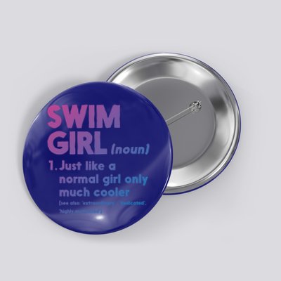 Swim Only Cooler Definition Swimmers Gift Button