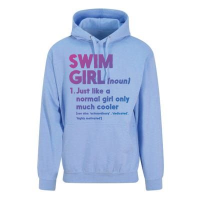 Swim Only Cooler Definition Swimmers Gift Unisex Surf Hoodie