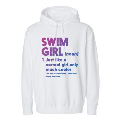 Swim Only Cooler Definition Swimmers Gift Garment-Dyed Fleece Hoodie