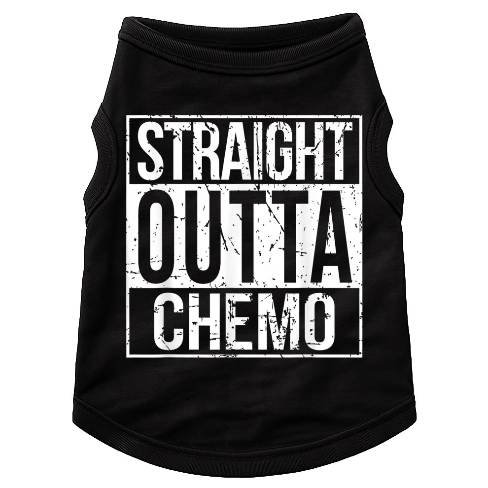 Straight Outta Chemo Battle Cancer Awareness Doggie Tank